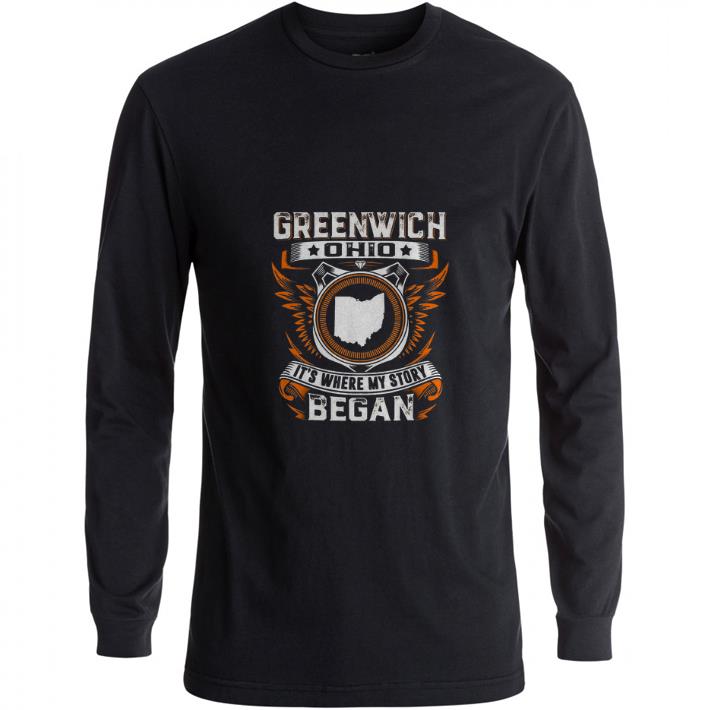 Premium Greenwich ohio it’s where my story began shirt