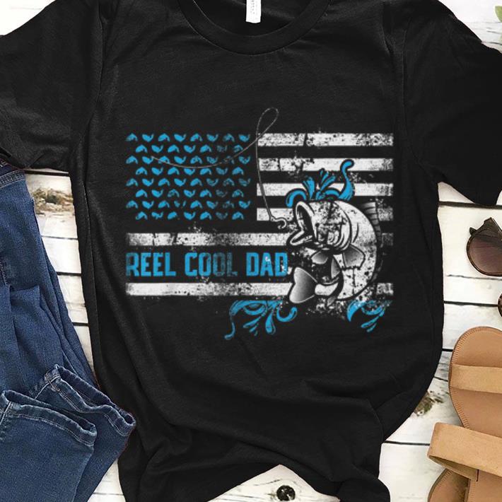 Premium Reel cool dad father's day fisherman American Flag Shirt