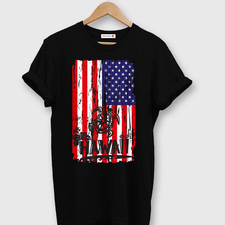 Top Hawaiian Aloha American Flag Pineapple Party shirt