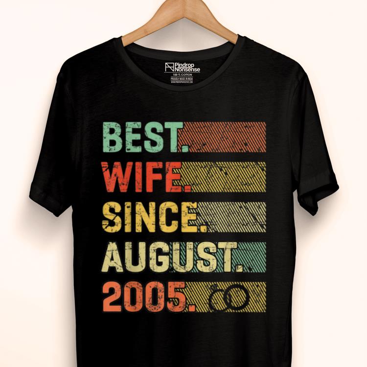 Awesome 14th Wedding Anniversary Best Wife Since August 2005 shirt