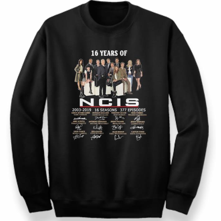 Awesome 16 years of NCIS 2003-2019 16 seasons signatures shirt 2 Awesome 16 years of NCIS 2003-2019 16 seasons signatures shirt