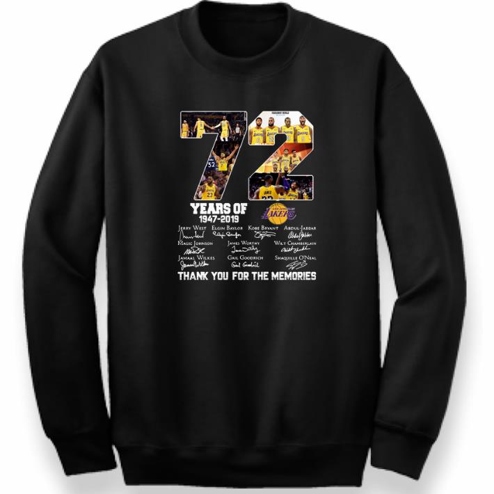 Awesome 72 years of Los Angeles Lakers 1947-2019 signatures shirt 6 Awesome 72 years of Los Angeles Lakers 1947-2019 signatures shirt