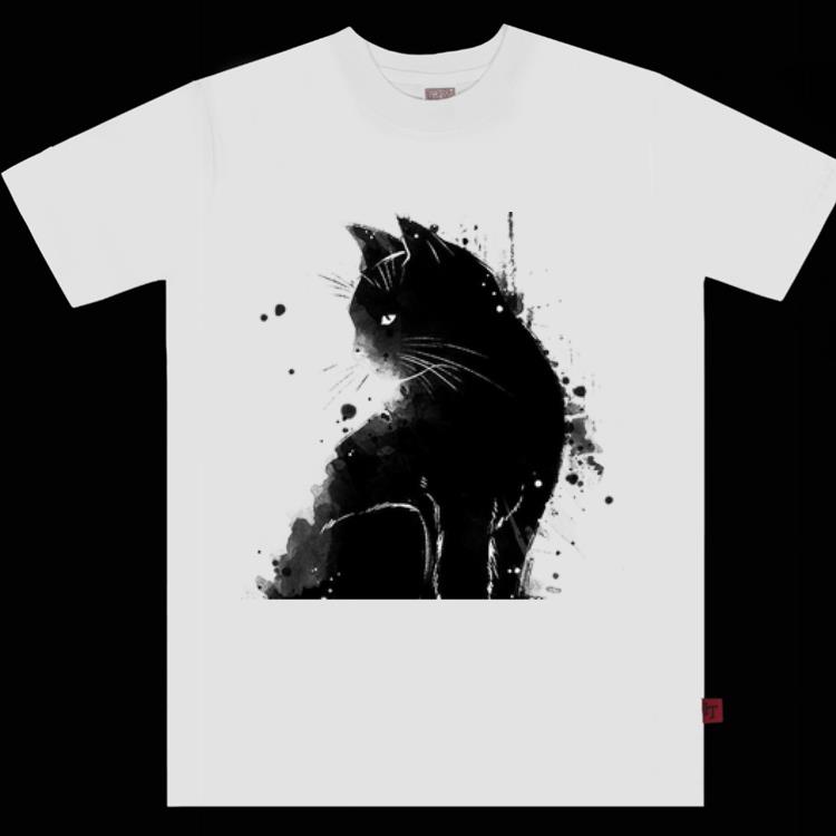 Awesome Inky Cat Black Cat Black As Midnight Sorrow Cat shirt