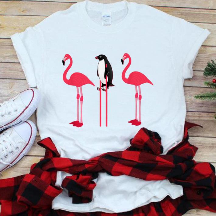 Awesome Pink Flamingo Lover Penguin Disguise shirt