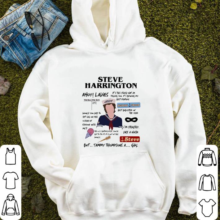 Awesome Steve Harrington Scoops Troop Ahoy ladies Tammy Thompsons a girl shirt 2 Awesome Steve Harrington Scoops Troop Ahoy ladies Tammy Thompsons a girl shirt