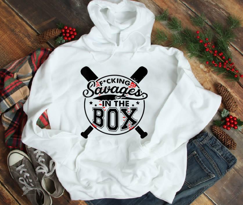 Greatest Fucking Savages In That Box Baseball Bat shirt