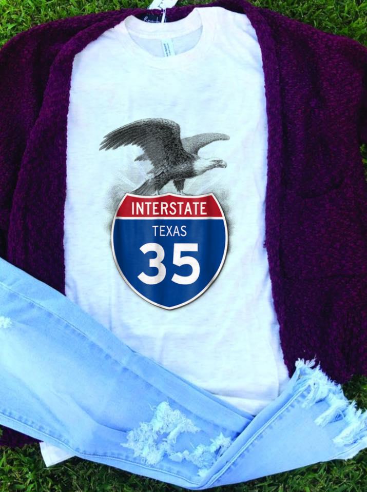  Nice price Eagle Texas 35 Highway Interstate Shield shirt