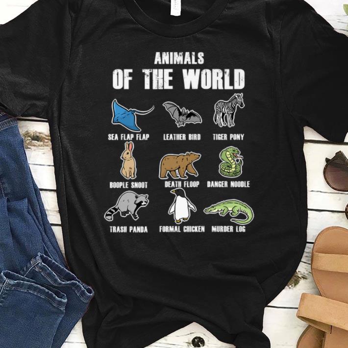 Official Animals Of The World Sea Flap Flap Murder Log Funny Animal Name shirt