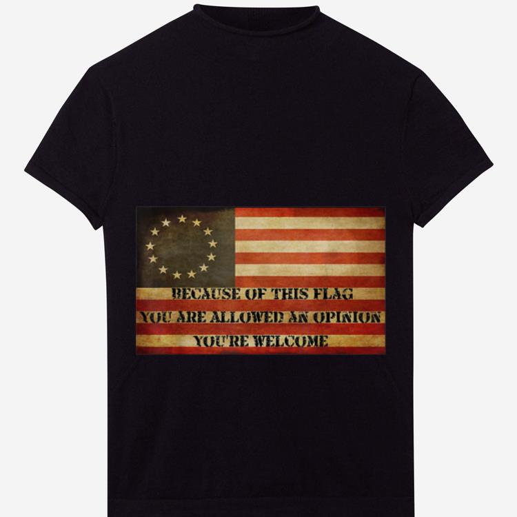 Official Because Of This Flag You Are Allowed And Opinion You're Welcome Betsy Ross Flag shirt
