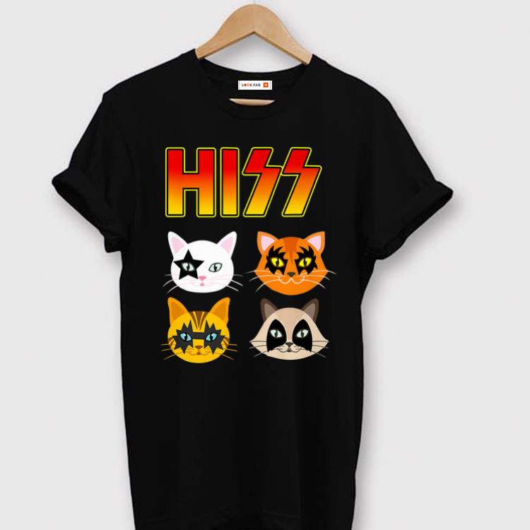 Official Hiss Cats Kittens Rock Rockin Hizz Cats shirt