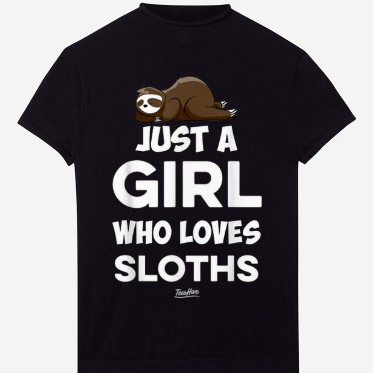 Official Just A Girl Who Loves Sloth Spirit Animal Sloth Lover shirt