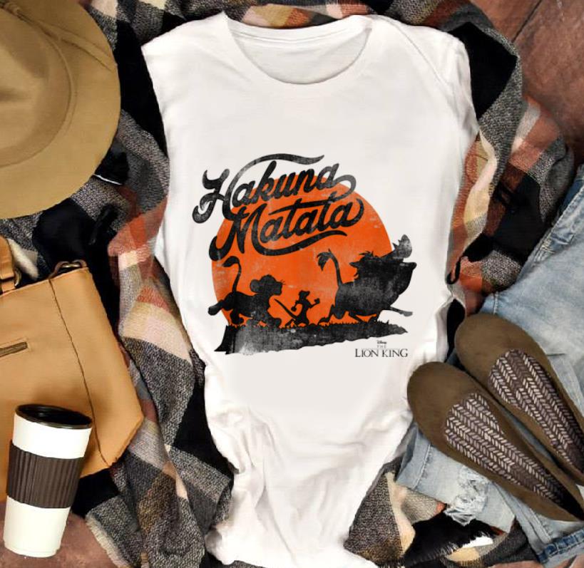  Officical Disney Lion King Hakuna Matata Trio Orange Sunset shirt