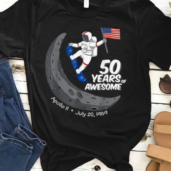 Original 50 Years of Awesome Moon Landing 1969 shirt