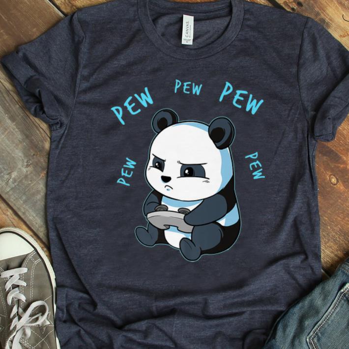 Original Cute Gaming Panda Pew Pew Video Game Computer Player shirt