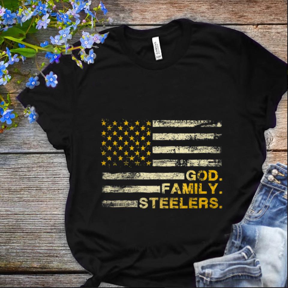  Original God Family Steelers Pro American Flag shirt