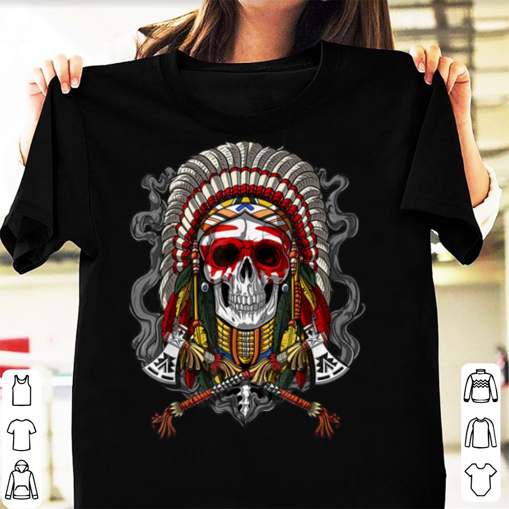 Original Native American Chief Skull Indian Headdress shirt