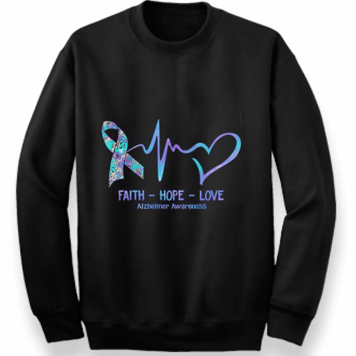 Premium Alzheimer Awareness faith hope love shirt