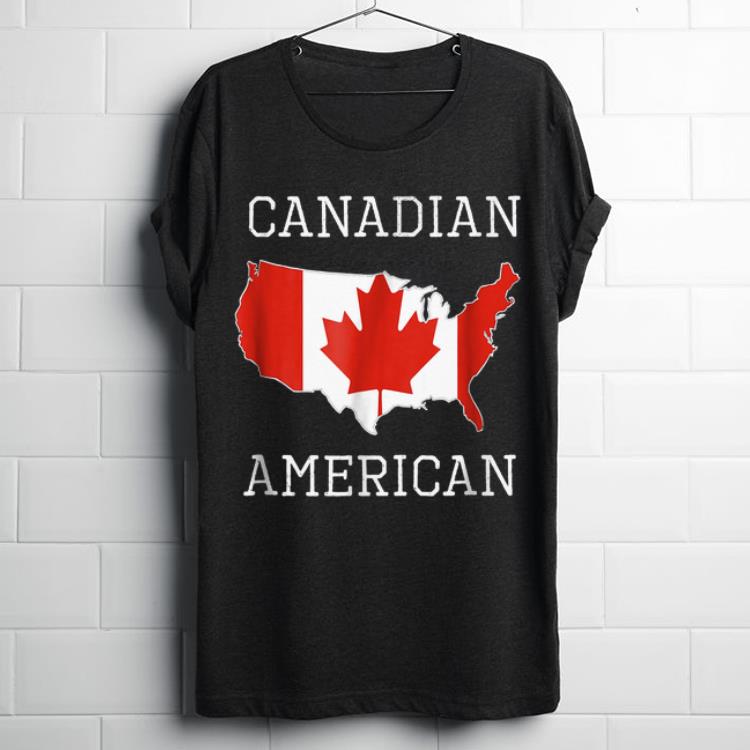 Premium Canadian American-Half Canada Half America Flag shirt