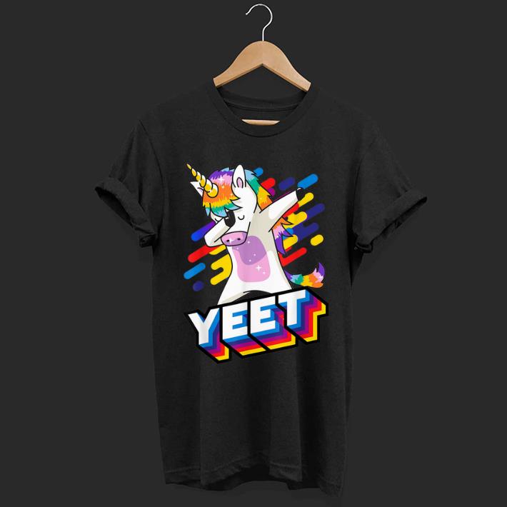 Premium Celebration Yeet Colorful Dabbing Dancing Unicorn shirt
