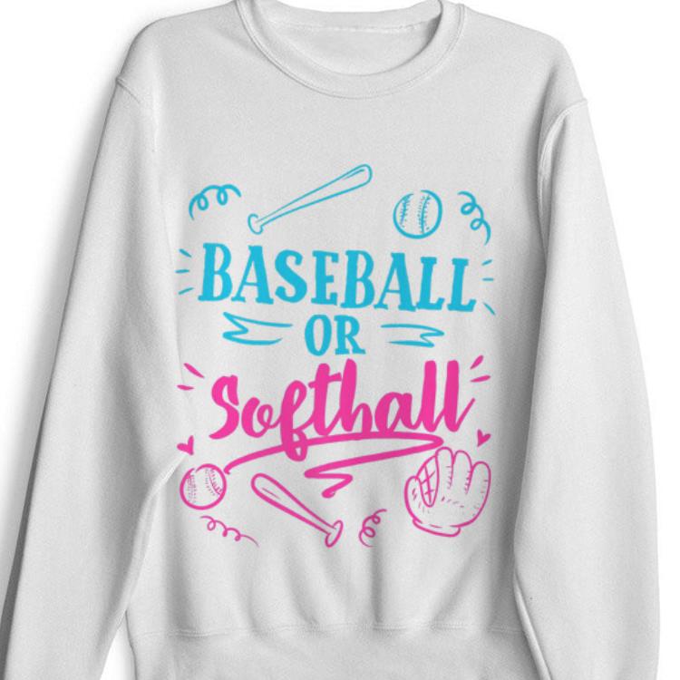  Premium Gender Reveal Baseball Or Softball shirt