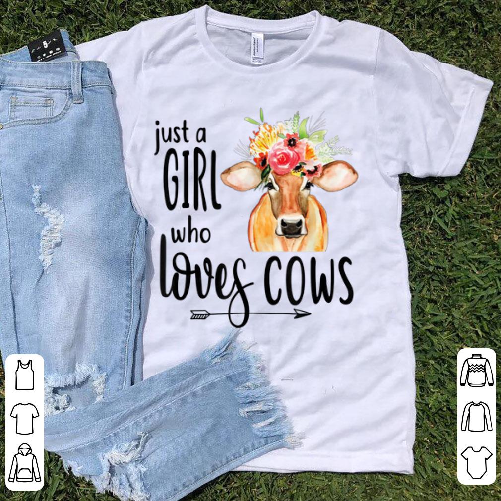 Premium Just A Girl Who Loves Cows Funny Cow Lover shirt