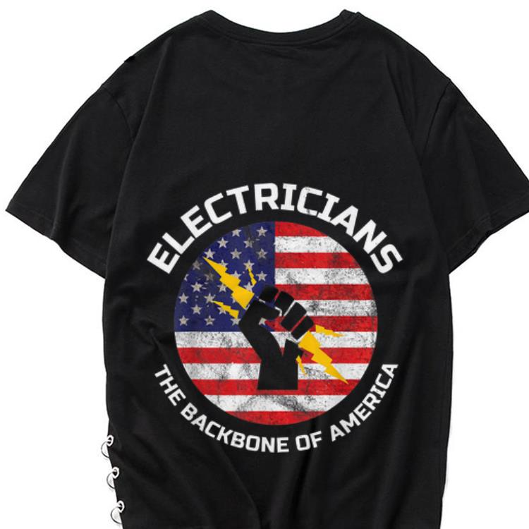 Premium USA Flag Electricians The Backbone Of America shirt