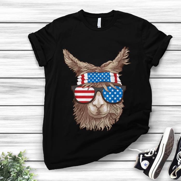 Premium USA Sunglass Headband Patriotic Llama 4th Of July shirt