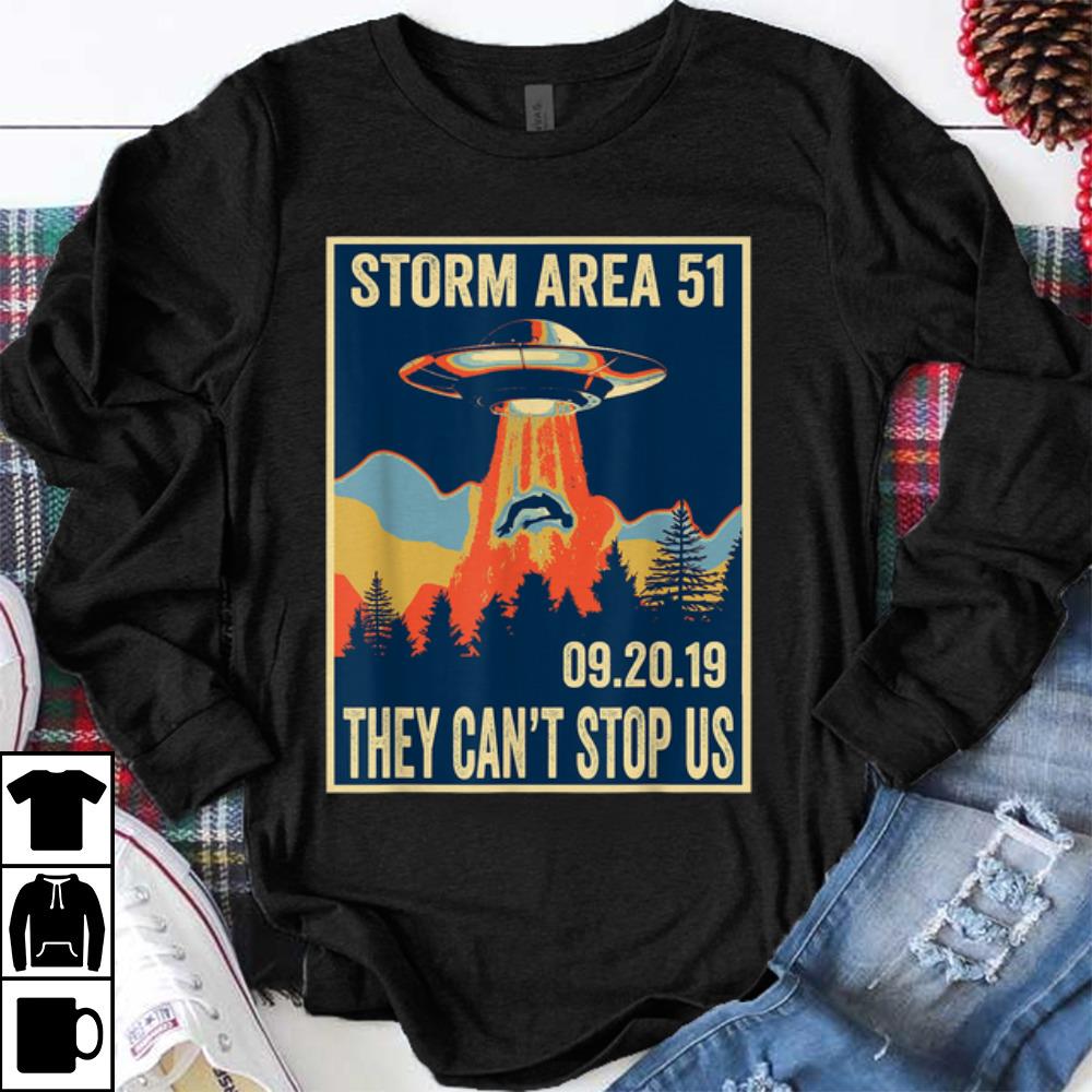 Premium trend Storm Area 51 They Can't Stop Us UFO shirt