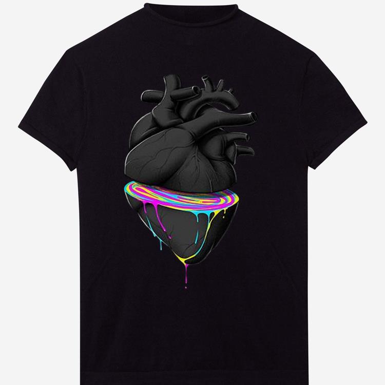 Pretty Bleading Heart Coloful Blood LGBT Blood Inside My Heart shirt