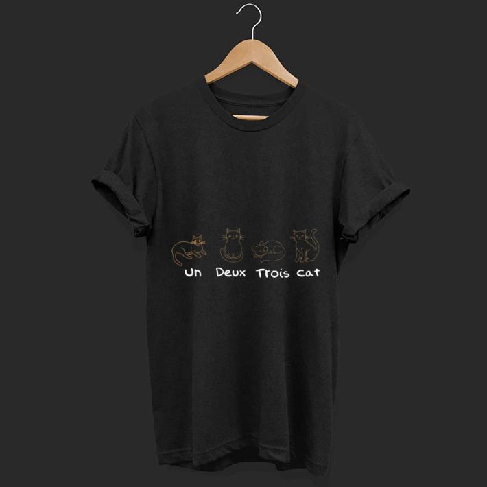 Pretty Un Deux Trois Cat French Teacher Cats Lover shirt