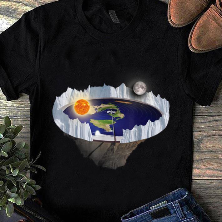 Top Flat Earth With Ice Wall, Mini Sun And Moon shirt