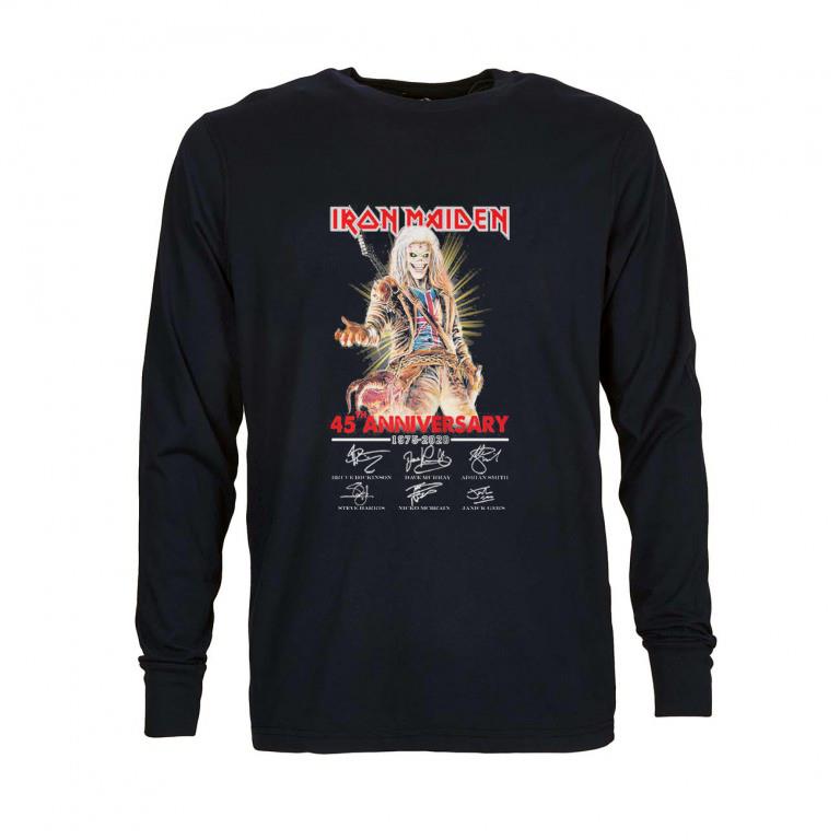 Top Iron Maiden 45th anniversary 1975-2020 signatures shirt