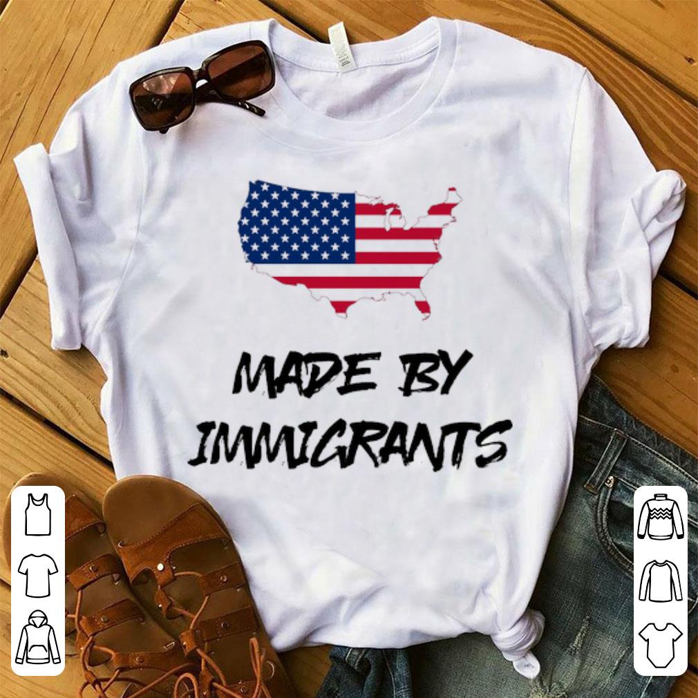 Top Made By Immigrants American Map Flag shirt
