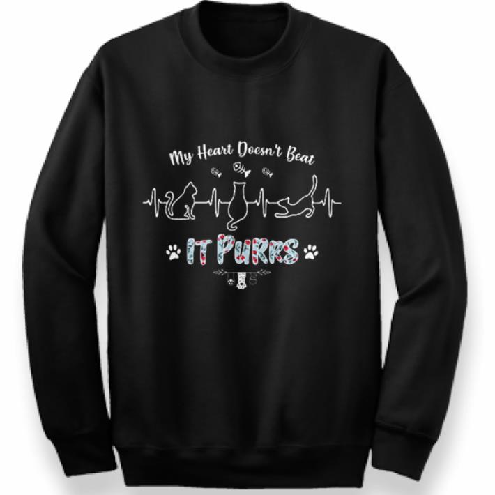Top My heart doesn't beat it purrs cat paw shirt 6 Top My heart doesn't beat it purrs cat paw shirt