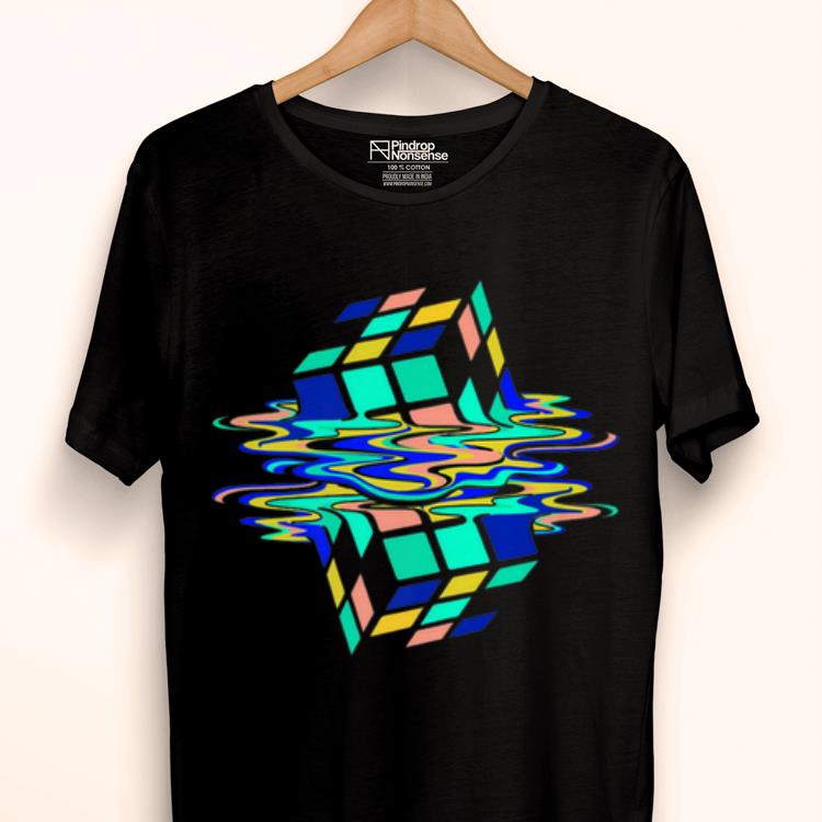 Top Neon Melting Rubik Cube Global Warming shirt