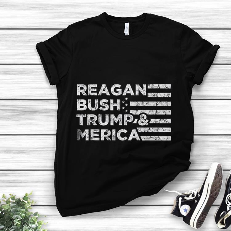 Top Reagan Bush Trump And Merica Falg shirt