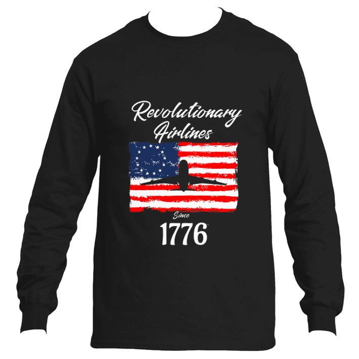 Top Revolutionary Airlines since 1776 Betsy Ross Flag shirt 2 Top Revolutionary Airlines since 1776 Betsy Ross Flag shirt