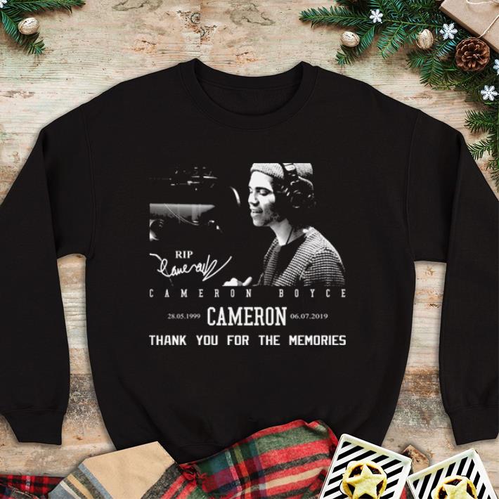 Top Rip Cameron Boyce 1999-2019 signature thank you for the memories shirt