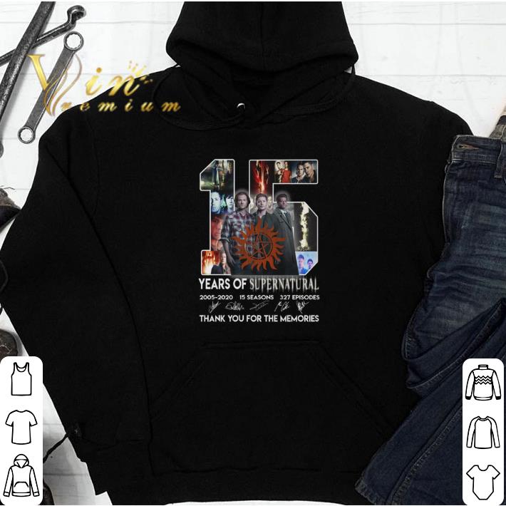 Awesome 15 years of Supernatural 2005-2020 thank you for the memories shirt 6 Awesome 15 years of Supernatural 2005-2020 thank you for the memories shirt