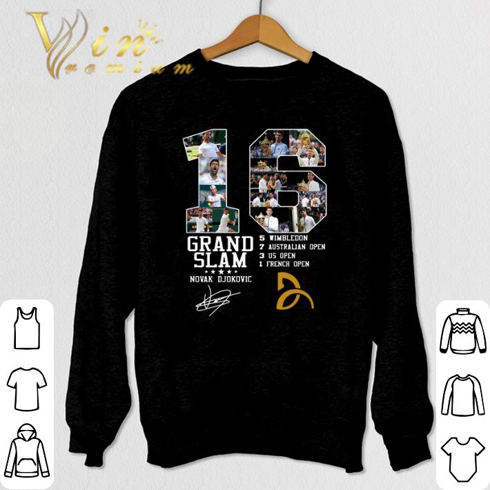 Awesome 16 Grand Slam Novak Djokovic Signature shirt 6 Awesome 16 Grand Slam Novak Djokovic Signature shirt