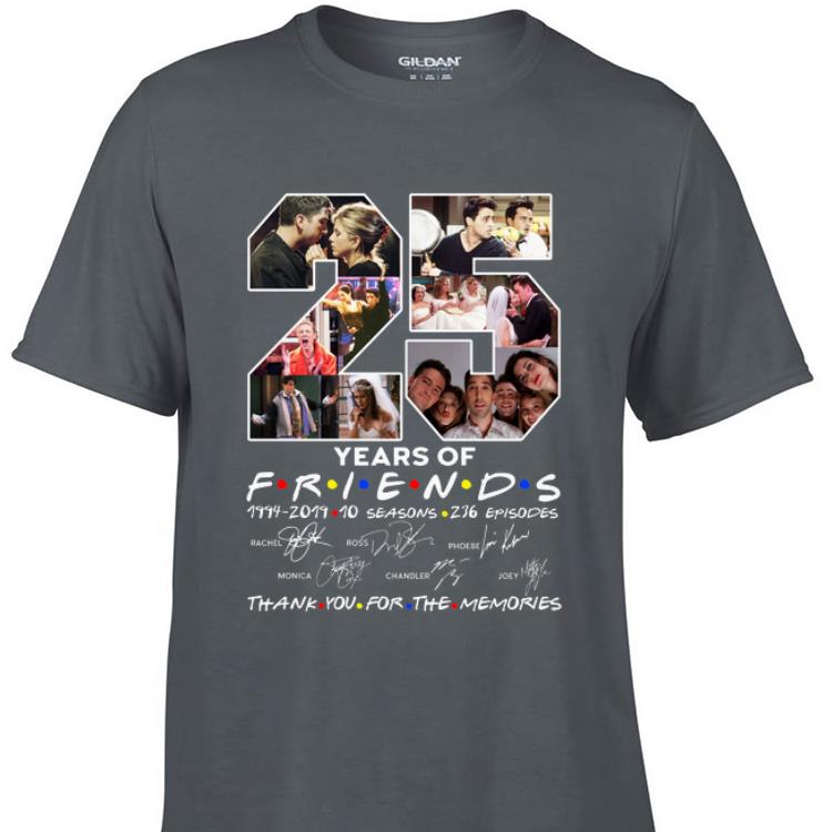 Awesome 25 Years Of Friends Thank You For The Memories Signature shirt