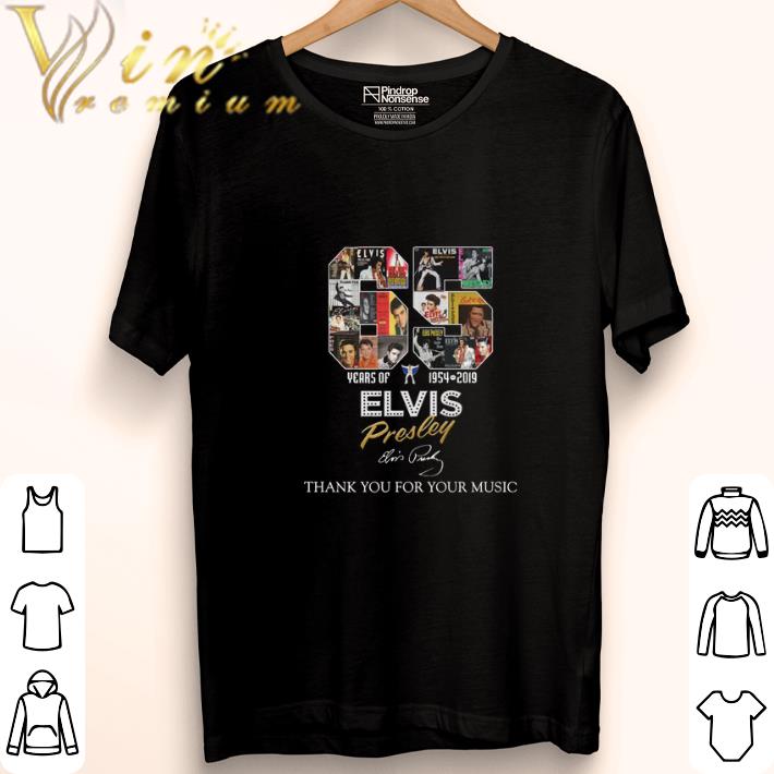 Awesome 65 years of Elvis Presley 1954-2019 signature shirt