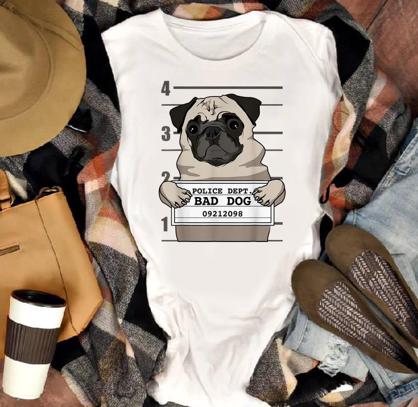 Awesome Bad Dog Pug Jail Mug Shot Prisoner hoodie
