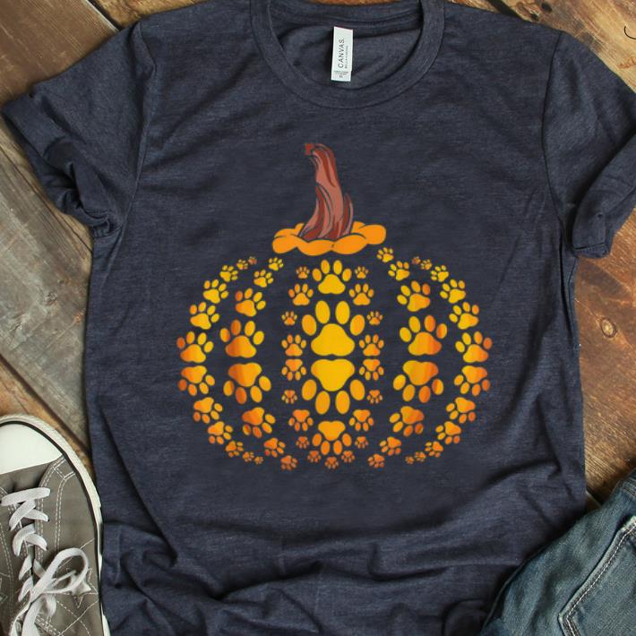 Awesome Cat Dog Paw Hockey Halloween Pumpkin shirt