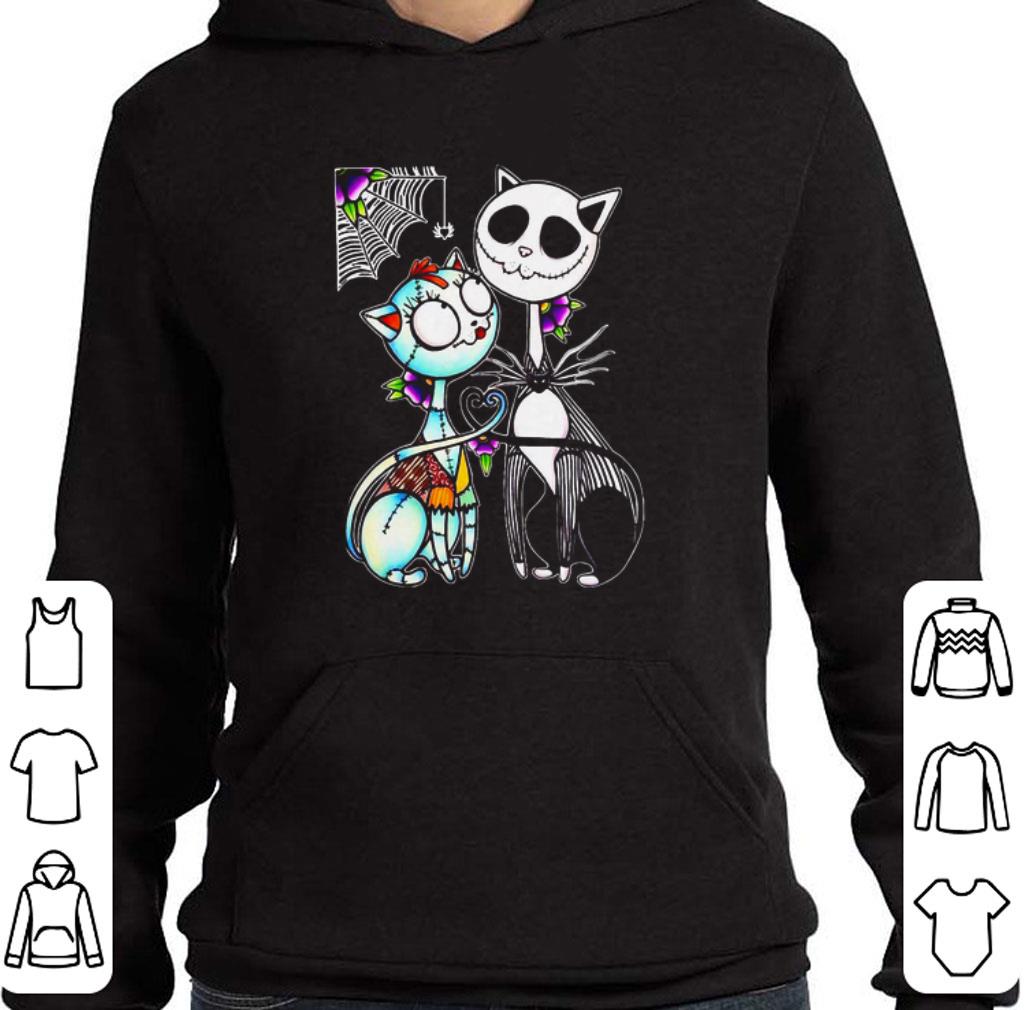 Awesome Cat Jack Skellington and Sally shirt 6 Awesome Cat Jack Skellington and Sally shirt