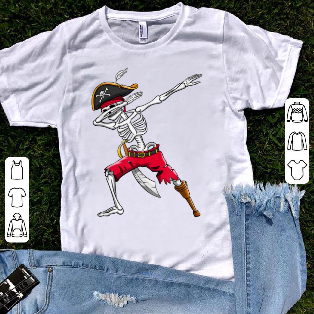 Awesome Dabbing Skeleton Pirate Halloween Dab shirt