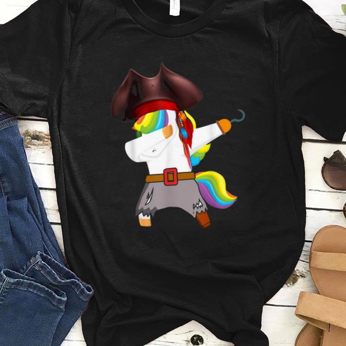 Awesome Dabbing Unicorn Pirate Halloween Kids Boys Girls shirt