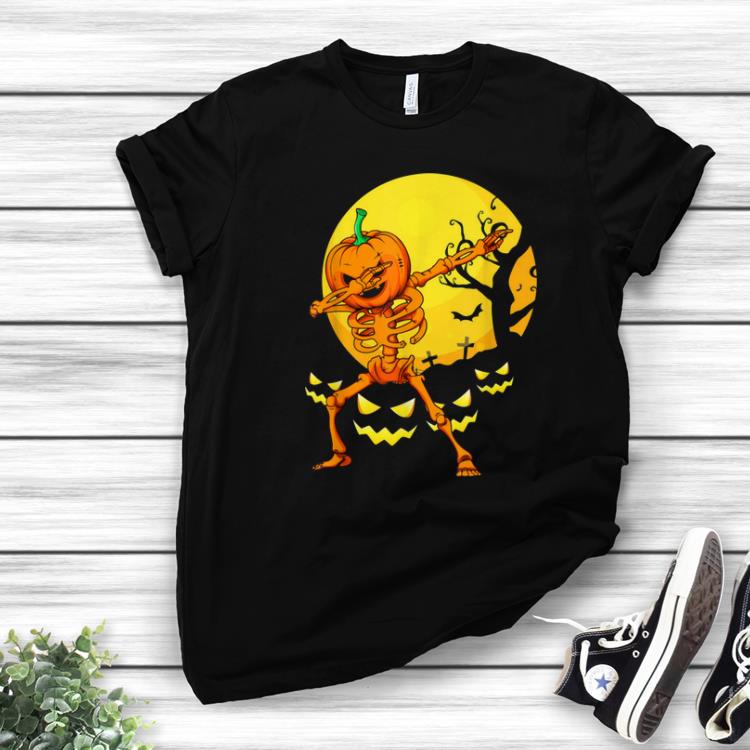 Awesome Funny Dabbing Skeleton Pumpkin Halloween Dab