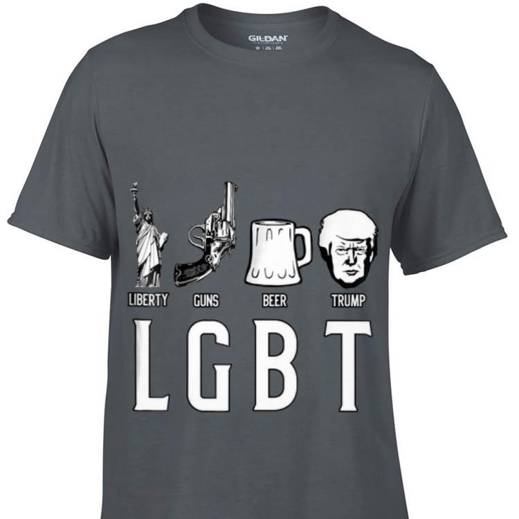 Awesome LGBT Liberty Guns Beer Trump shirt