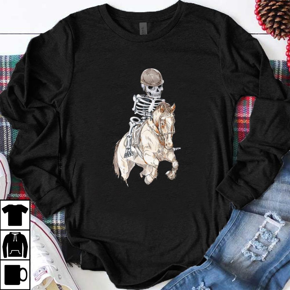 Awesome Skeleton Horse Racing Equestrian Halloween shirt
